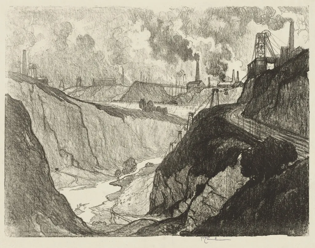 English War Work: The Iron Mine, by Joseph Pennell, 1916