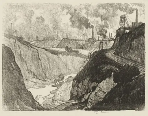 English War Work: The Iron Mine, by Joseph Pennell