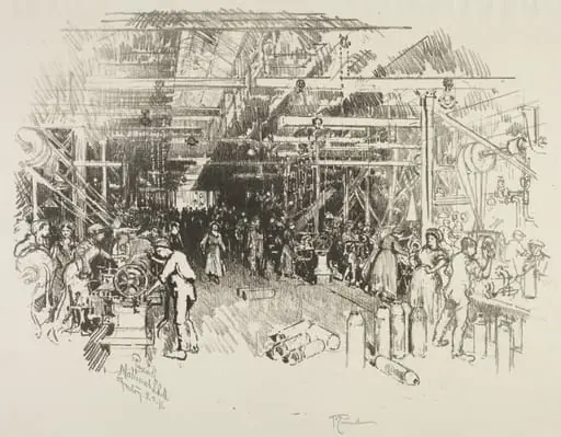 English War Work: The Shell Factory, by Joseph Pennell