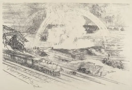 Falls Station, Niagara, by Joseph Pennell