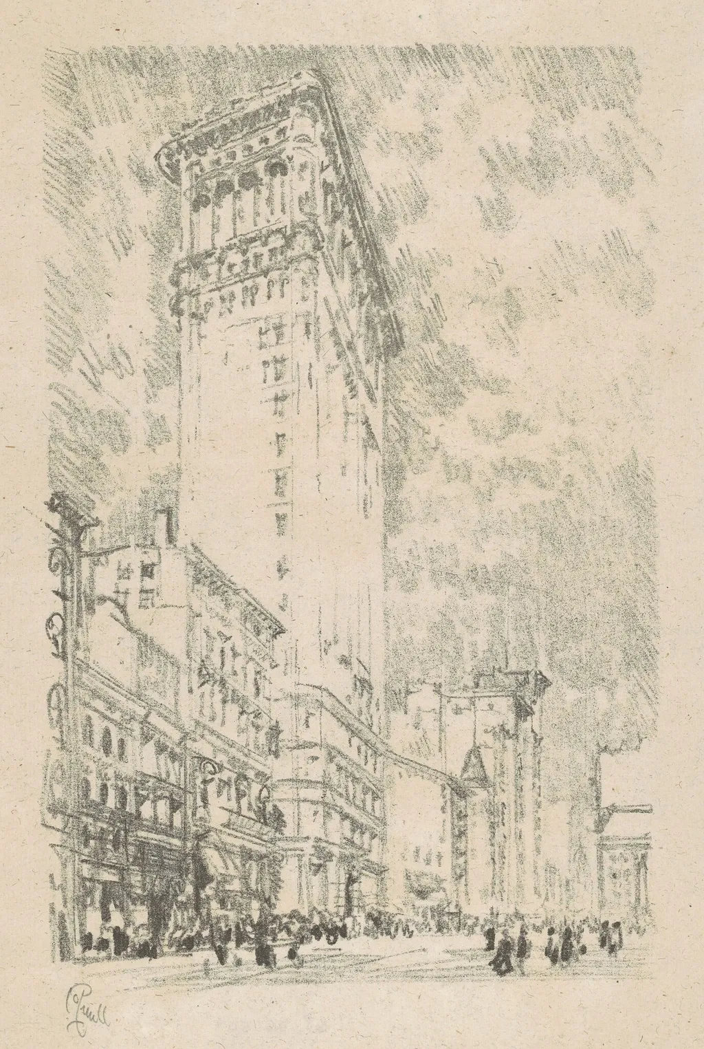 Flatiron Building, by Joseph Pennell, ink, 1904