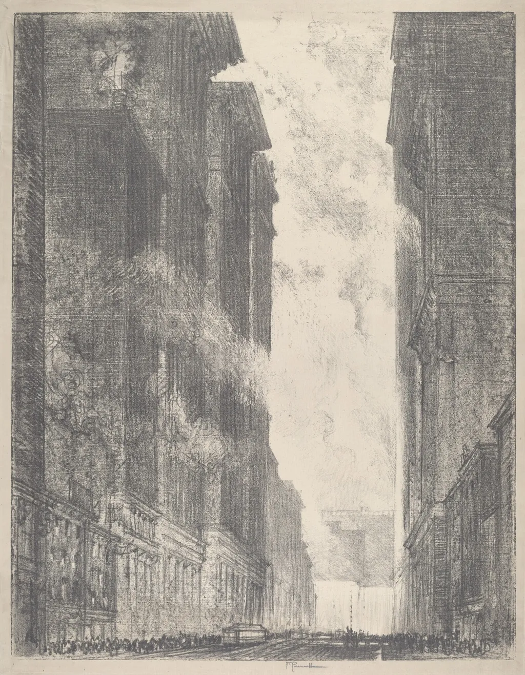 Fourth Avenue, by Joseph Pennell, ink, 1910