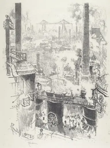 From the Tops of the Furnaces, by Joseph Pennell