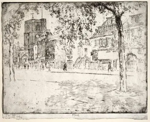 House Where Whistler Died, by Joseph Pennell