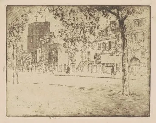 House Where Whistler Died, by Joseph Pennell
