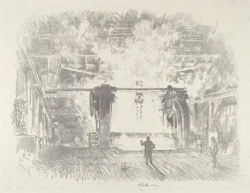 Making Armour-Plate, by Joseph Pennell