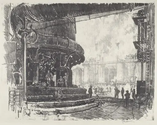 Making Pig-Iron, by Joseph Pennell