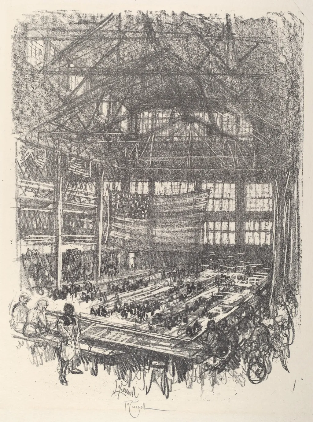Making Rifles, by Joseph Pennell, ink, 1917