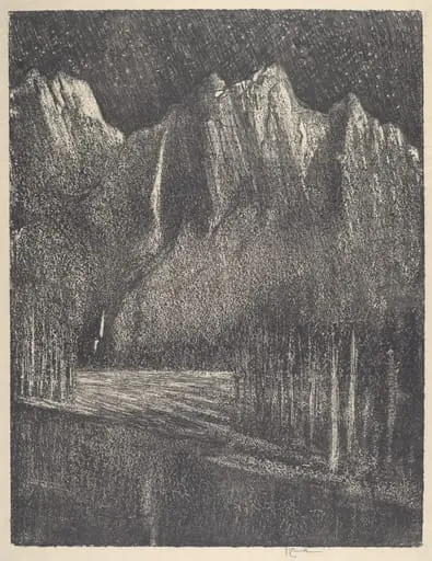 Night in the Yosemite, by Joseph Pennell