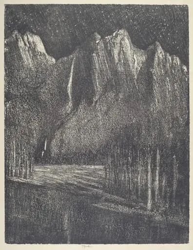 Night in the Yosemite, by Joseph Pennell