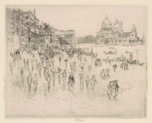 On the Riva, from Pennell's Window, by Joseph Pennell