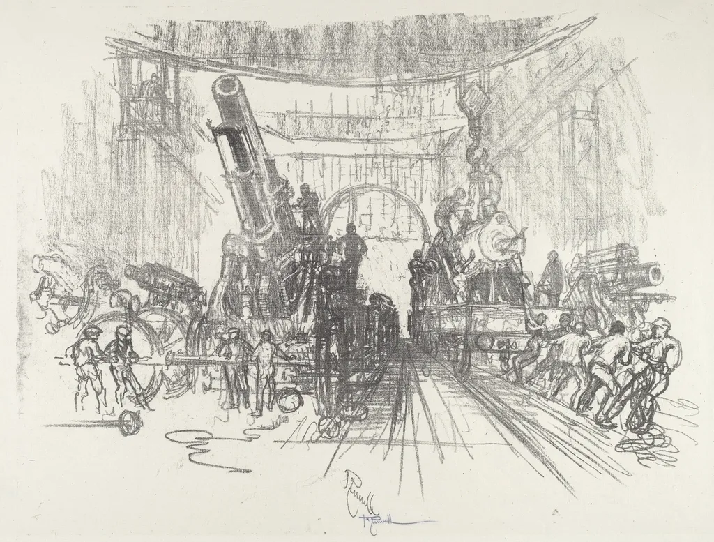 Ready for War, by Joseph Pennell, ink, 1916