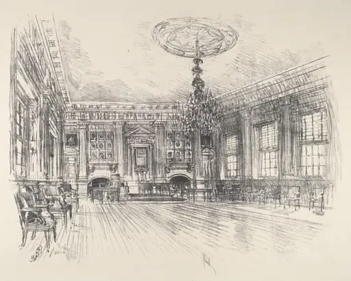 Signers' Room, Independence Hall, by Joseph Pennell