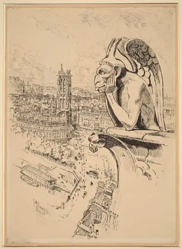 Study for "Le Stryge", by Joseph Pennell