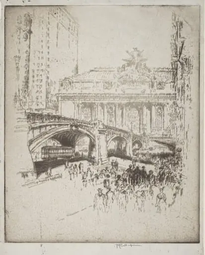 The Approach to the Grand Central, New York, by Joseph Pennell