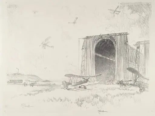 The Balloon-Shed, by Joseph Pennell