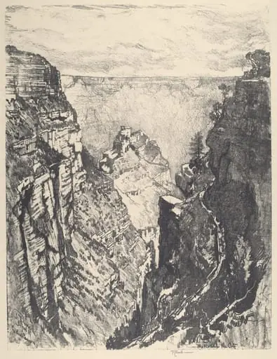 The Bright Angel Trail, by Joseph Pennell