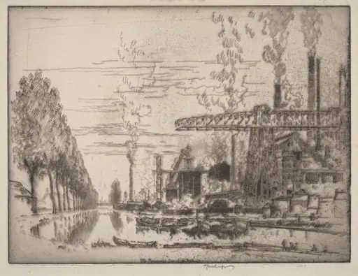 The Brussels Canal, A Modern Hobbema, by Joseph Pennell