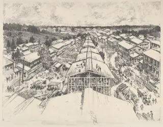 The Camp, the New Architecture, by Joseph Pennell, 1917