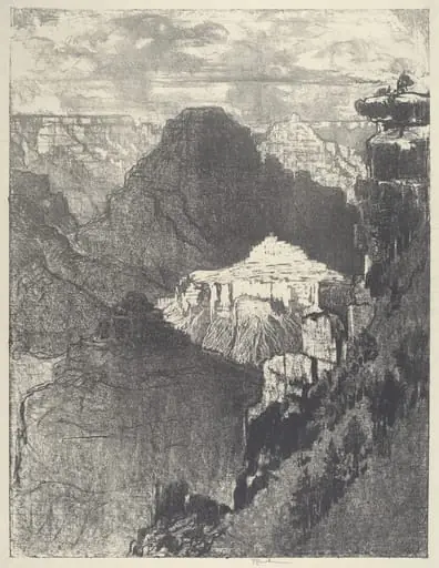 The City under the Black Mountain, by Joseph Pennell