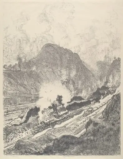 The Cut from Culebra, by Joseph Pennell