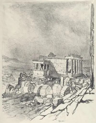 The Erechtheum, by Joseph Pennell