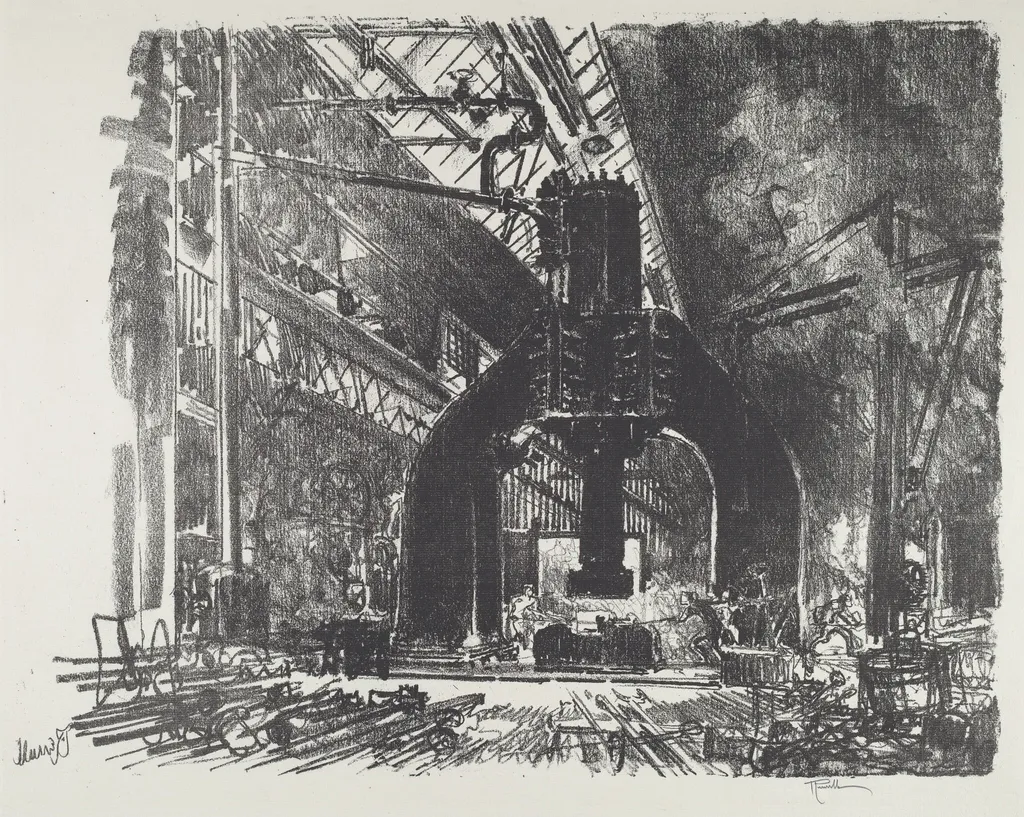 The Great Hammer, by Joseph Pennell, ink, 1916