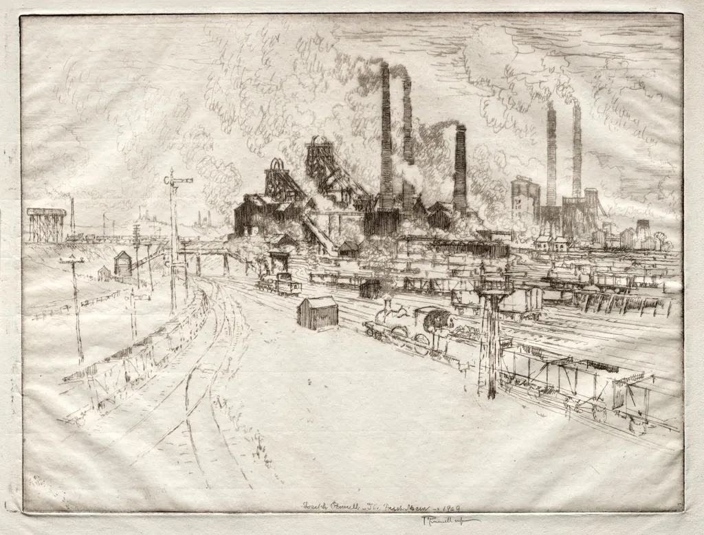 The Great Main, Near Sheffield, by Joseph Pennell, 1909