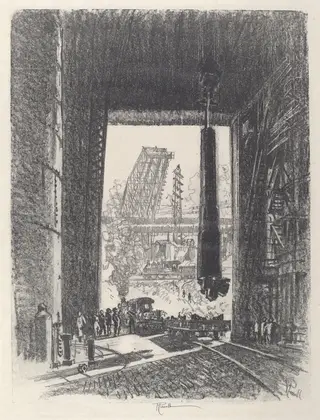 The Gun Pit, No.I, by Joseph Pennell, 1917