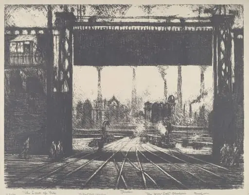 The Iron Gate, Charleroi, by Joseph Pennell