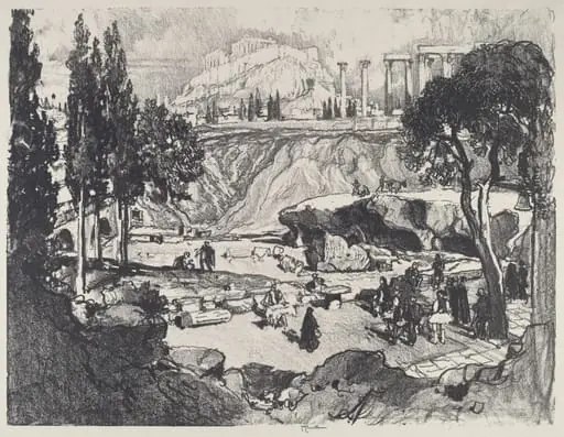 The Little Fete, Athens, by Joseph Pennell