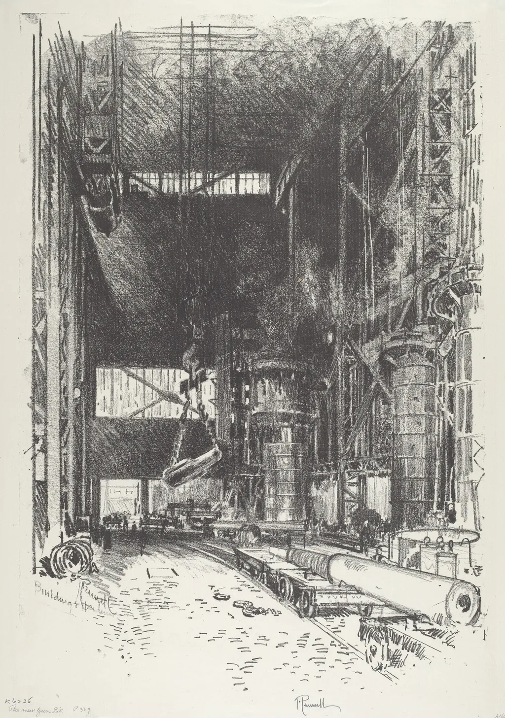 The New Gun-Pit, by Joseph Pennell, ink, 1916