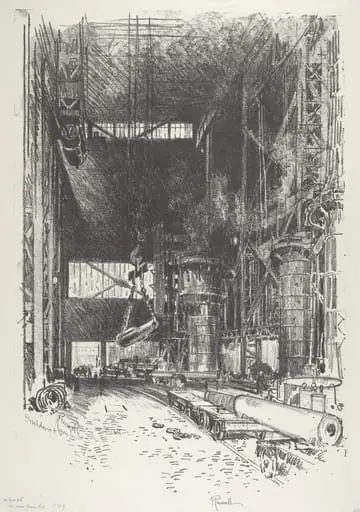 The New Gun-Pit, by Joseph Pennell