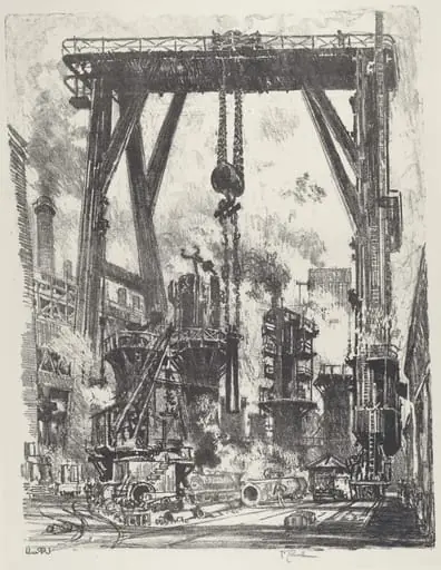 The Old Gun-Pit, by Joseph Pennell