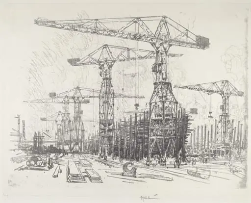 The Old Shipyard, by Joseph Pennell