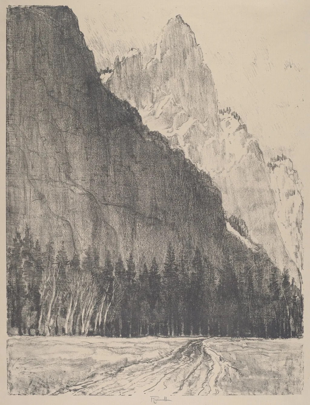 The Sentinel, by Joseph Pennell, ink, 1912