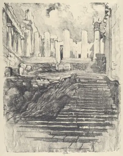 The Way up to the Acropolis, by Joseph Pennell