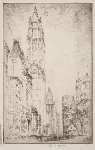 The Woolworth Building, by Joseph Pennell