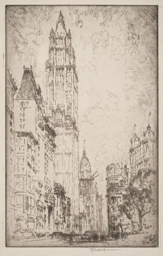 The Woolworth Building, by Joseph Pennell