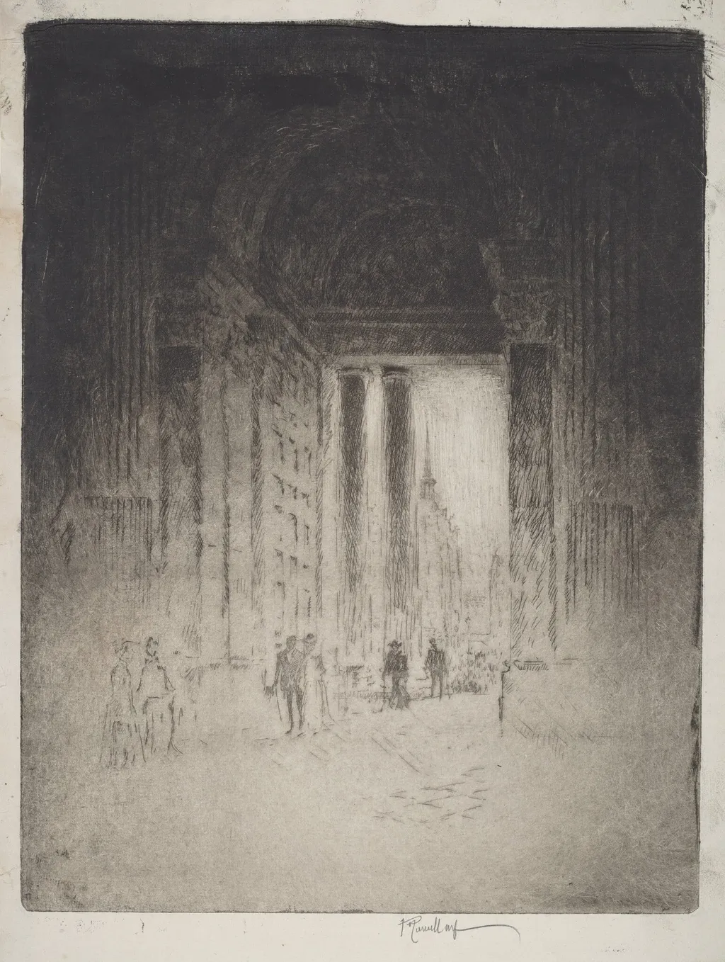 West Door, St. Paul's, by Joseph Pennell, ink, 1903