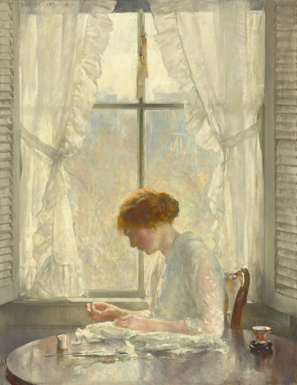The Seamstress, by Joseph Rodefer DeCamp, oil, 1916