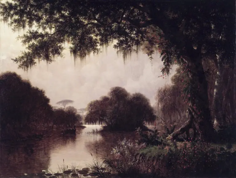 The Acadians in the Achafalaya, "Evangeline", by Joseph Rusling Meeker