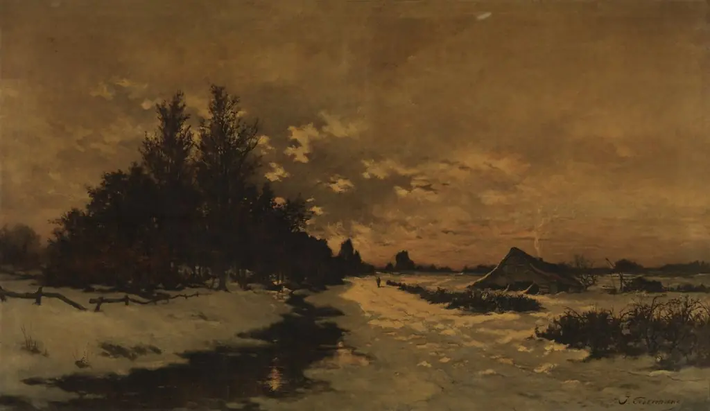 A Winter's Day in the Kempen, by Joseph Théodore Coosemans