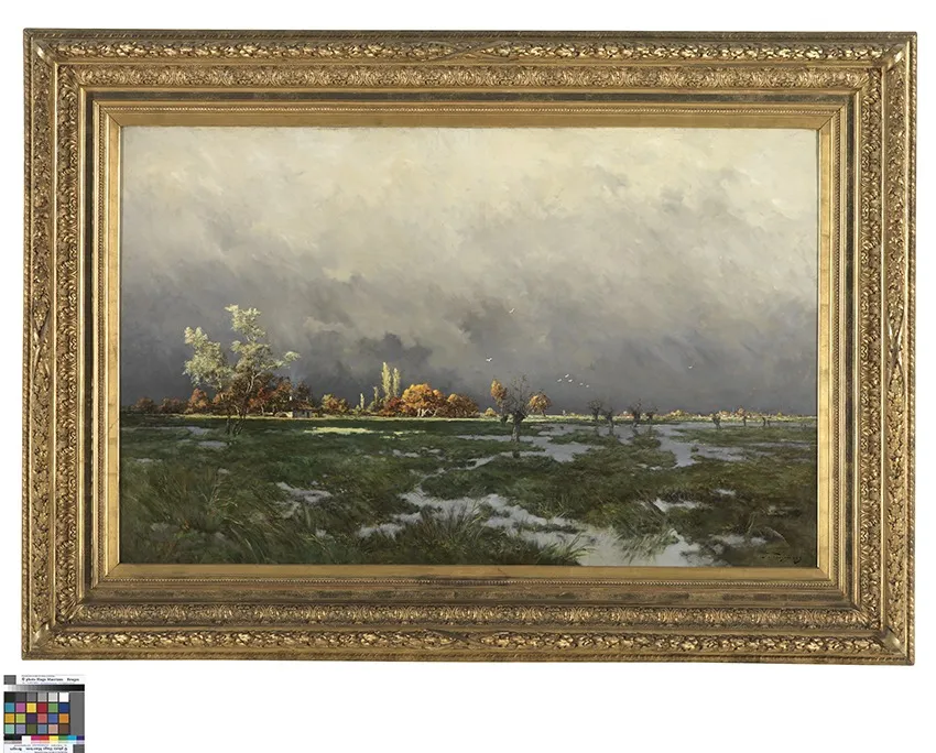 Zonnestraal na het onweer, by Joseph Théodore Coosemans, oil, 1888