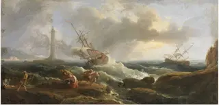 A Coastal Scene, by Joseph Vernet