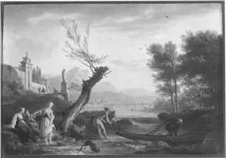 Flussfischer am Abend, by Joseph Vernet
