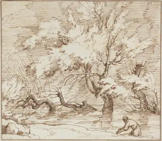 Trees Reflected in a Brook, by Joseph Vernet