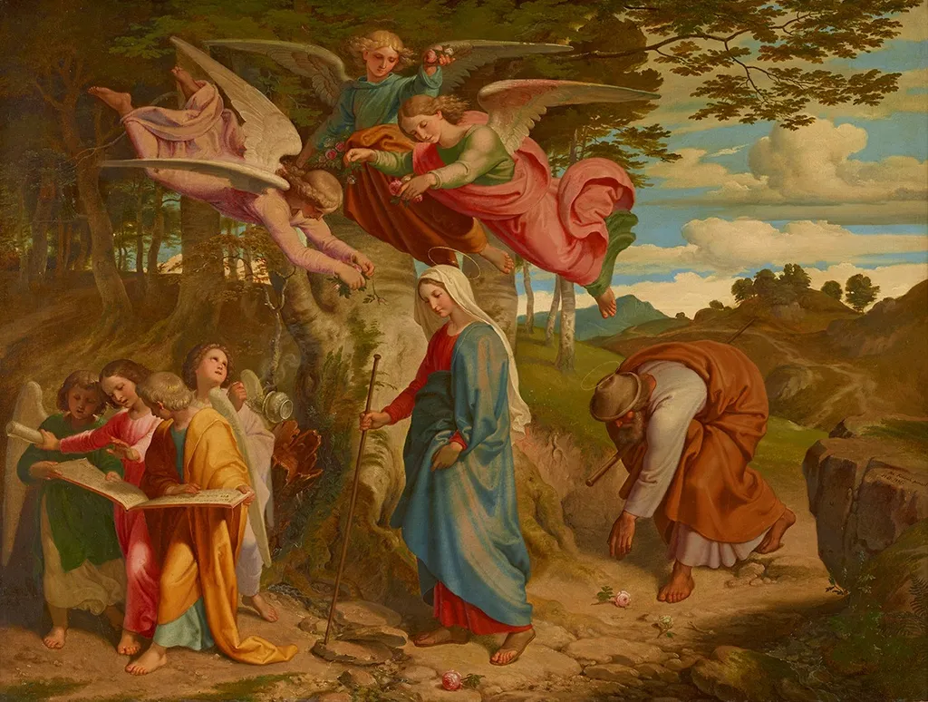 Mary's Passage Across the Mountains, by Joseph von Führich, oil, 1841