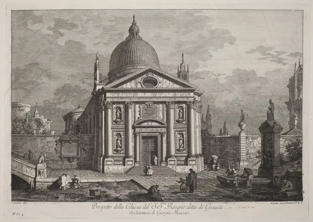 Prospetto della Chiesa del SS. Rosario detta de' Gesuati, by Joseph Wagner, ink, 1742