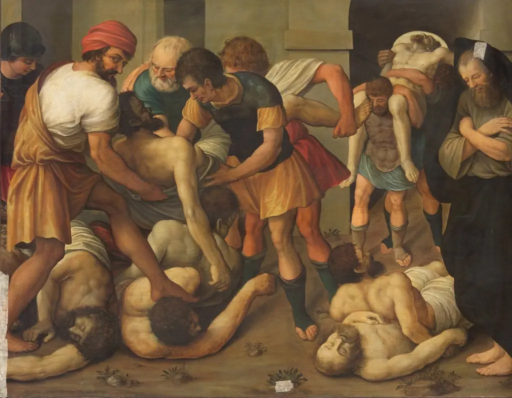 Tobias buries the Dead in Nineveh, by Joseph Werner the Younger